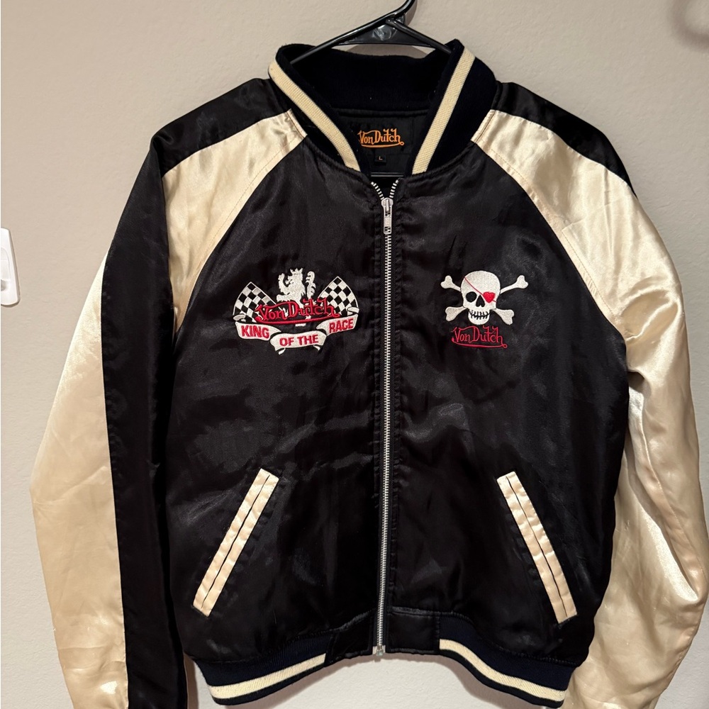 Von Dutch satin bomber jacket y2k vintage